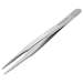 High Precision Tweezers, Style 2A, Super Alloy Anti-Mag, Round, Flat, 4.7"
